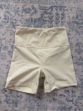 Athleta Yellow High-Rise Bike Shorts